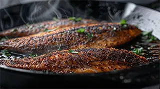 photo of a Black Cajun Catfish meal