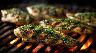 photo of tasty marinated grilled tilapia fillets